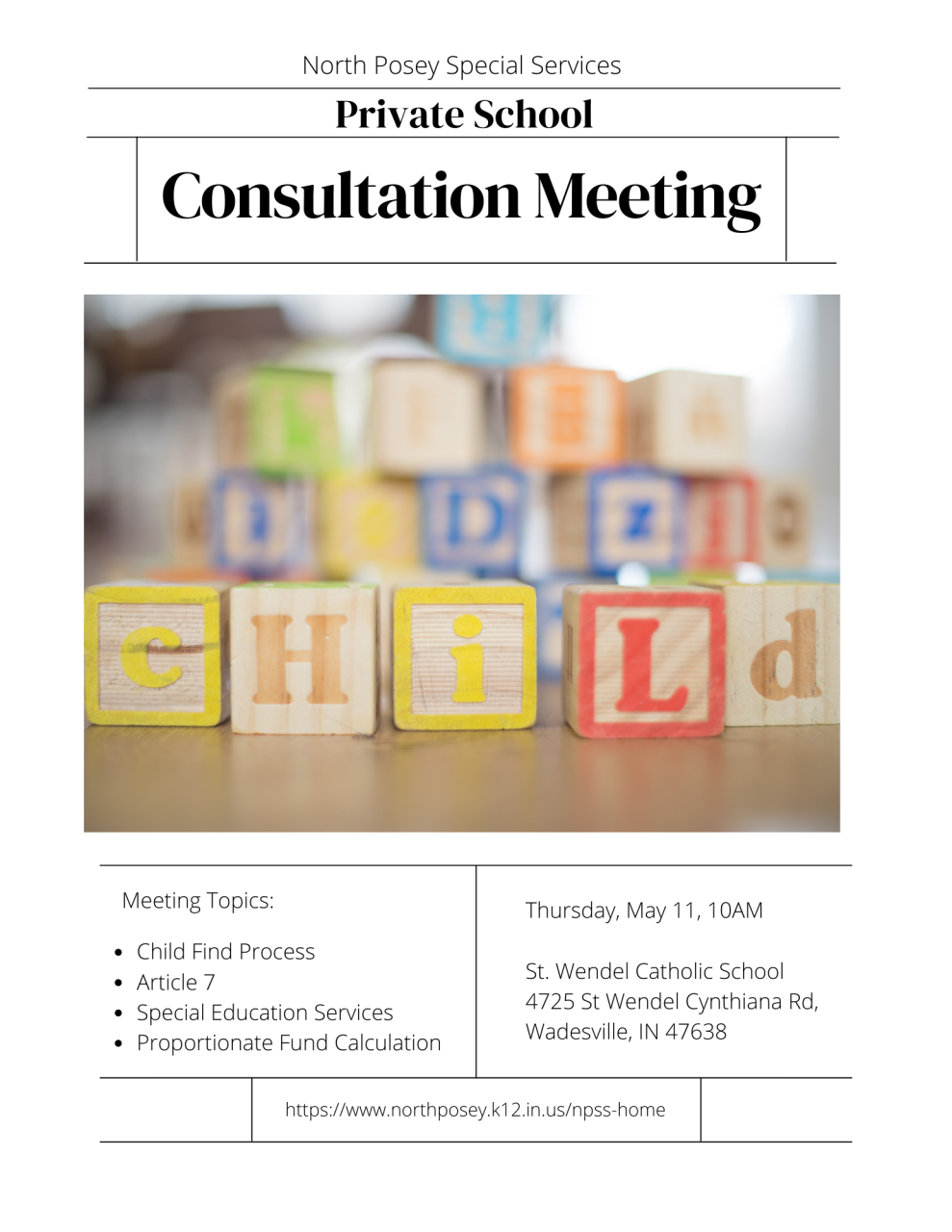 NPSS Private School Consultation Meeting
